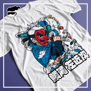 Camiseta Demon Slayer Urokodaki Unissex Camisa Anime Kimetsu no Yaiaba