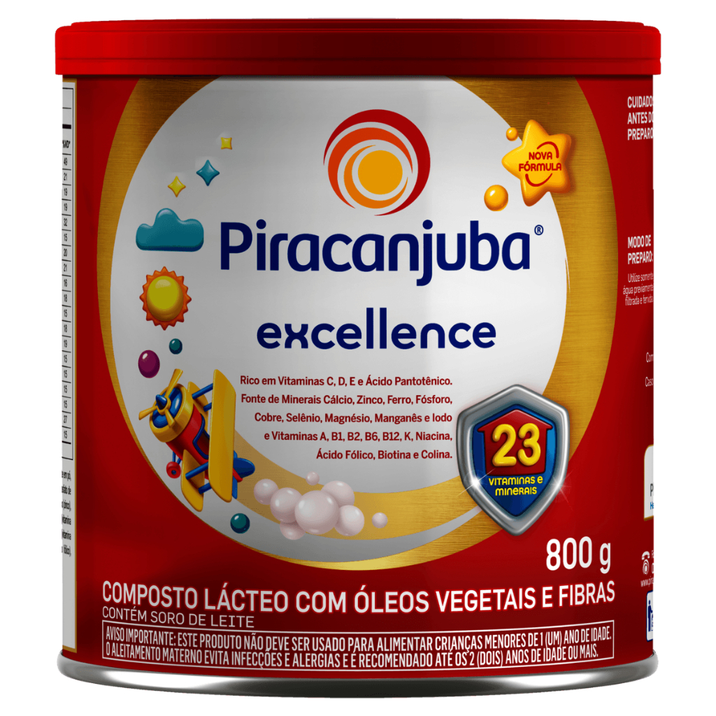 COMPOSTO LÁCTEO INFANTIL PIRACANJUBA EXCELLENCE FASE PRÉ ESCOLAR 800G