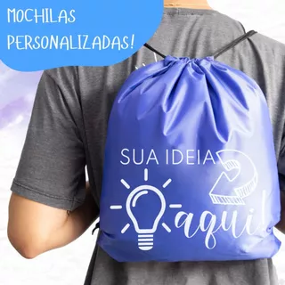 KIT 30 Mochila Saco de Poliéster Academia Esportes Futebol Escola Trilha Sacochila