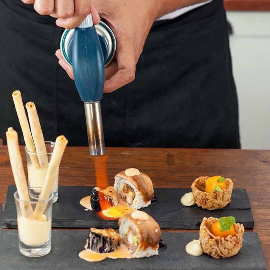 Maçarico Culinário Portátil de Cozinha Multiuso Manual com Controle de Chama Gourmet