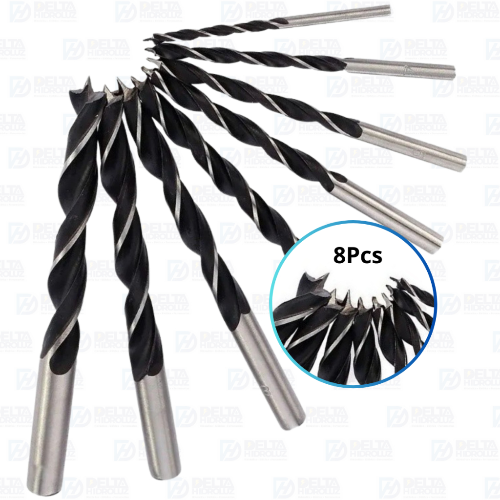 Kit 8 Brocas para Madeira 3 a 10 mm - Sparta 7021255 | Shopee Brasil