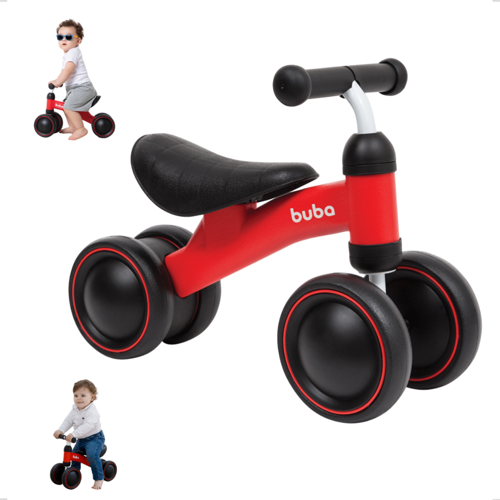 TERRAMUS Bicicleta Infantil Sin Pedal De 4 Ruedas | Para Niños De 12 A 36 Meses | Primer Regalo De Cumpleaños Seguro