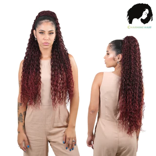 Aplique Rabo de Cavalo Cacheado Longo 80cm DORIS Bio Fibra Macia - CHARMING HAIR