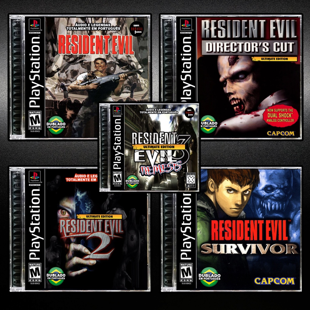 Resident Evil - Coleção Repro Ps1 / Psx / Patch Retro CD Game Play 1