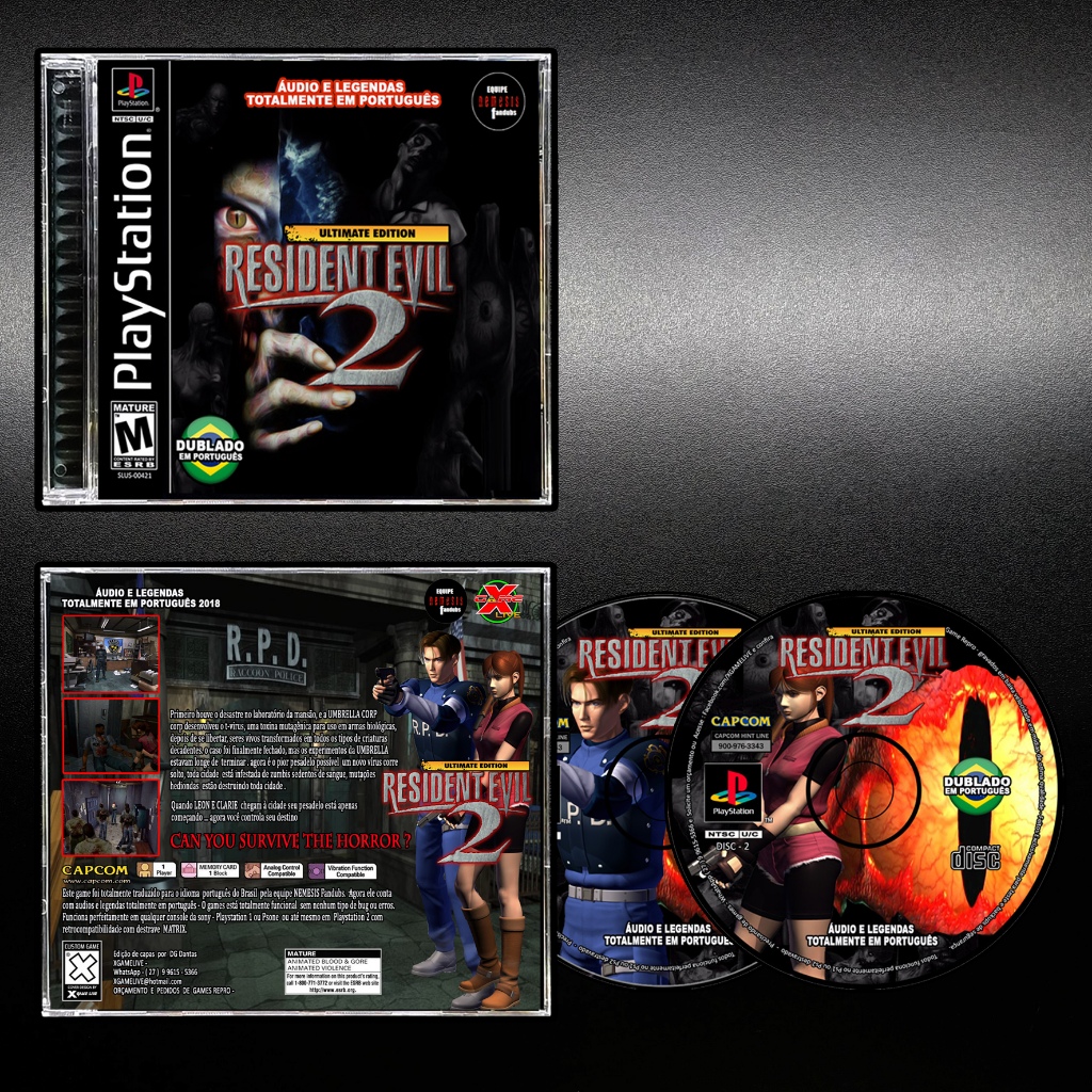 Resident Evil - Coleção Repro Ps1 / Psx / Patch Retro CD Game Play 1 ...