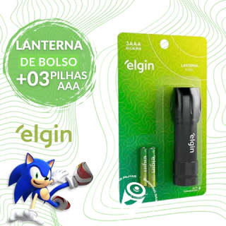 Lanterna De Bolso Elgin C/ 3 Pilhas Aaa 9 Leds - 100 Lúmens