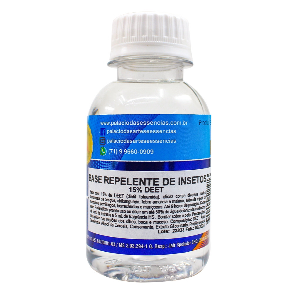 Base Repelente de Insetos 15% DEET – 100 ml