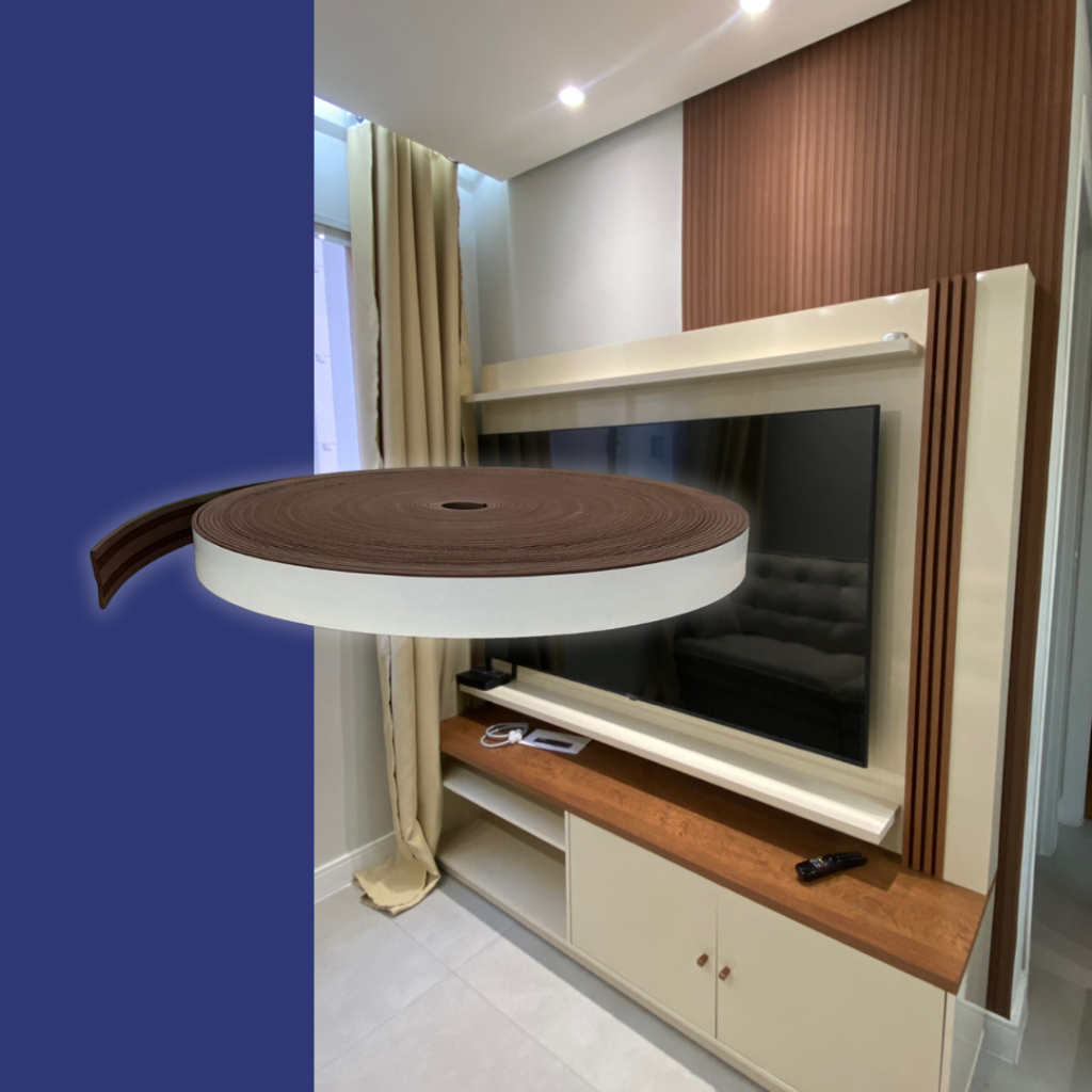 Guarnição Moldura de Porta e Janela Roda Meio Eva Flexível e Autocolante Marte 5cm X 5mm