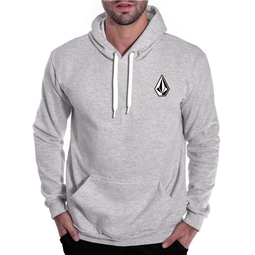 Blusa Moletom Canguru Moletom Volcom Cinza Moletom Volcom Blusa De