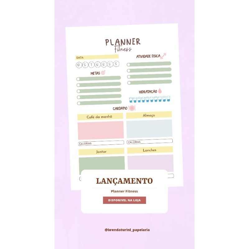BLOCO PLANNER/PLANEJAMENTO SEMANAL | Shopee Brasil