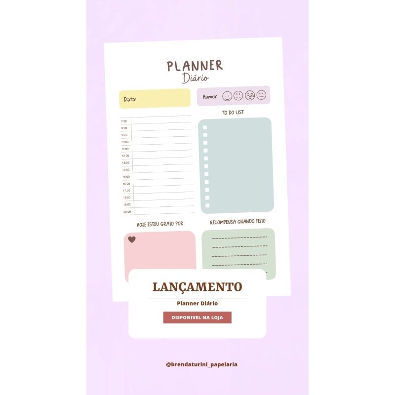BLOCO PLANNER/PLANEJAMENTO SEMANAL | Shopee Brasil