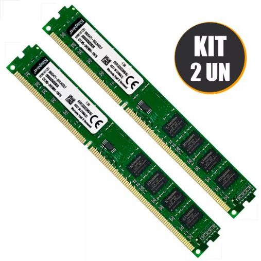 Kit 2 Memórias Kingston Ddr3 8gb (2x8gb=16gb)1600mhz Desktop