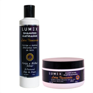Kit Loira Iluminada Shampoo + Máscara Matizadora Lumex