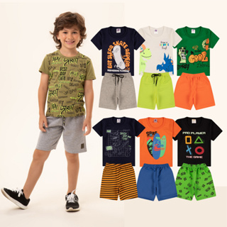 Conjunto de roupa infantil de menino Modelo 2023 kit menino