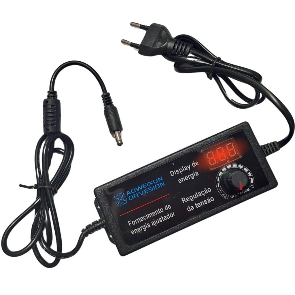 Fonte Alimentação Digital Ajustável 3v ~12v 5A ou 3v ~ 24v 3A