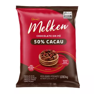 Chocolate Cacau em Pó 50% Natural 1,050kg Profissional Melken