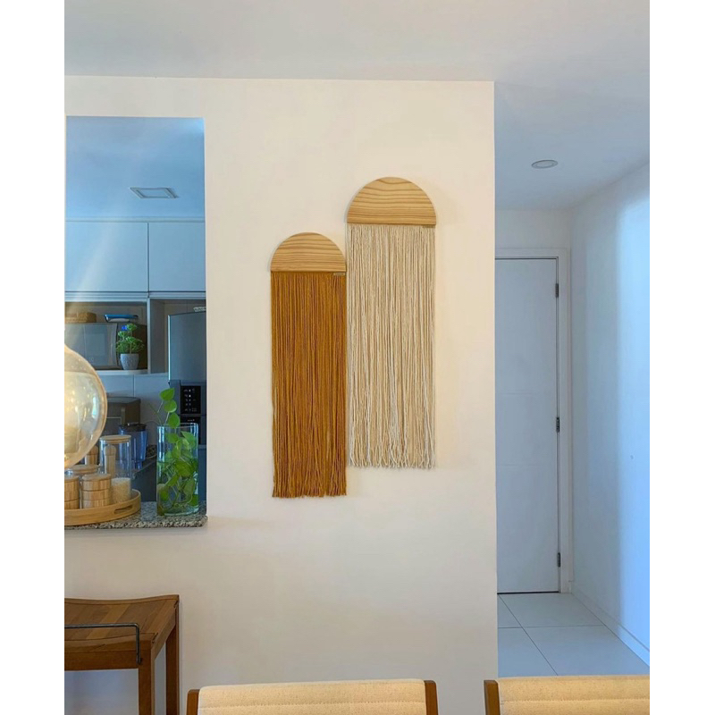2 Quadros decorativos em Macramê estilo boho chic