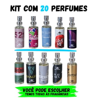 Kit 20 Perfumes De Bolso 15ml Escolha A Fragrância