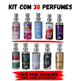 Kit 30 Perfumes De Bolso 15ml Escolha A Fragrância