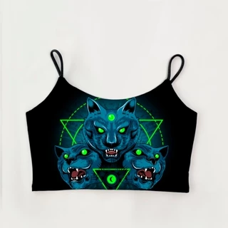 Blusinha Top Alça Estampado Feminino Astros e Universo