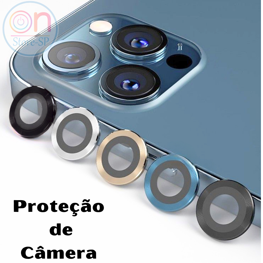 Película Lentes Câmera Para iPhone 13 12 14 15 Pro Max XR 11 Protetor ...