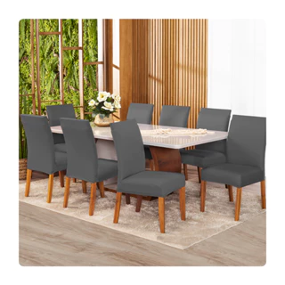 Kit 8 Capas Para Cadeira De Jantar Com Elástico