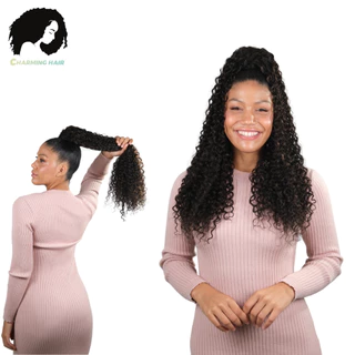 Aplique Rabo de Cavalo Cacheado Médio 70cm Grace - Aplique Cabelo Para Cabelo Curto Natura Charming Hair