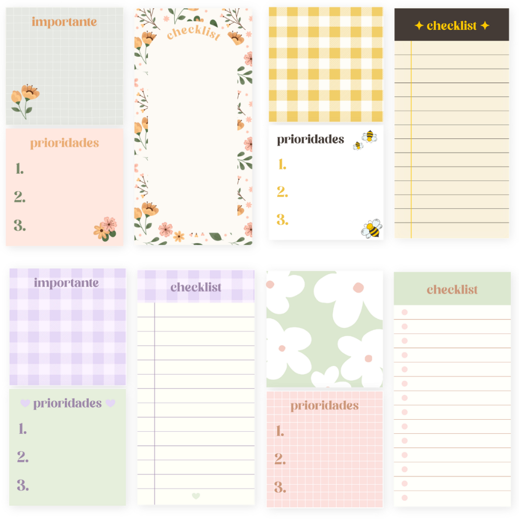 Kit 3 Blocos Anotações 80 Folhas Papelaria Notes Bloquinho
