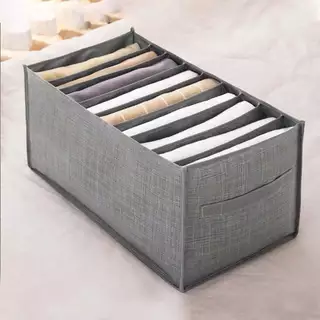 9 Divisórias Cinza Escuro Organizador Armazenamento De Calça Jeans Guarda Roupa Armário Closet Arrumados Separador De Roupa Caixa Multifuncional Para Roupas De Gaveta