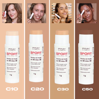 Corretivo Pink Cheeks Fps40 Resistente Ao Suor 7g Cores