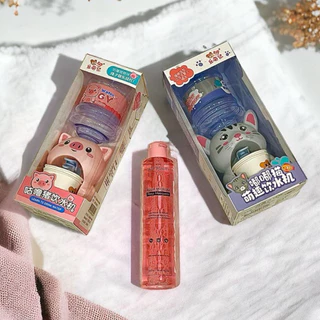 KIT BEBEDOURO + ÁGUA MICELAR ROSA MOSQUETA + ALGODÃO EM DISCO Sabrina sato Galãosinho Para Maquiagem Skin Care Agua Micelar Lady Beauty Bebedouro Infantil