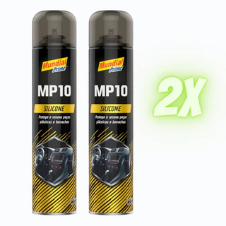 2UN Silicone Spray Couro Borracha Plástico Carros Usos Diversos Mundial Prime 300ml