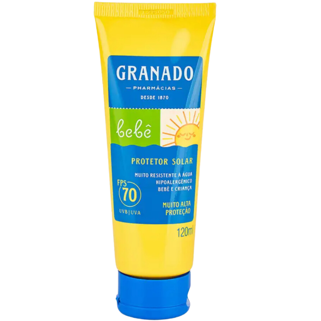 Protetor Solar Infantil Granado Bebê FPS 70 120ml | Shopee Brasil