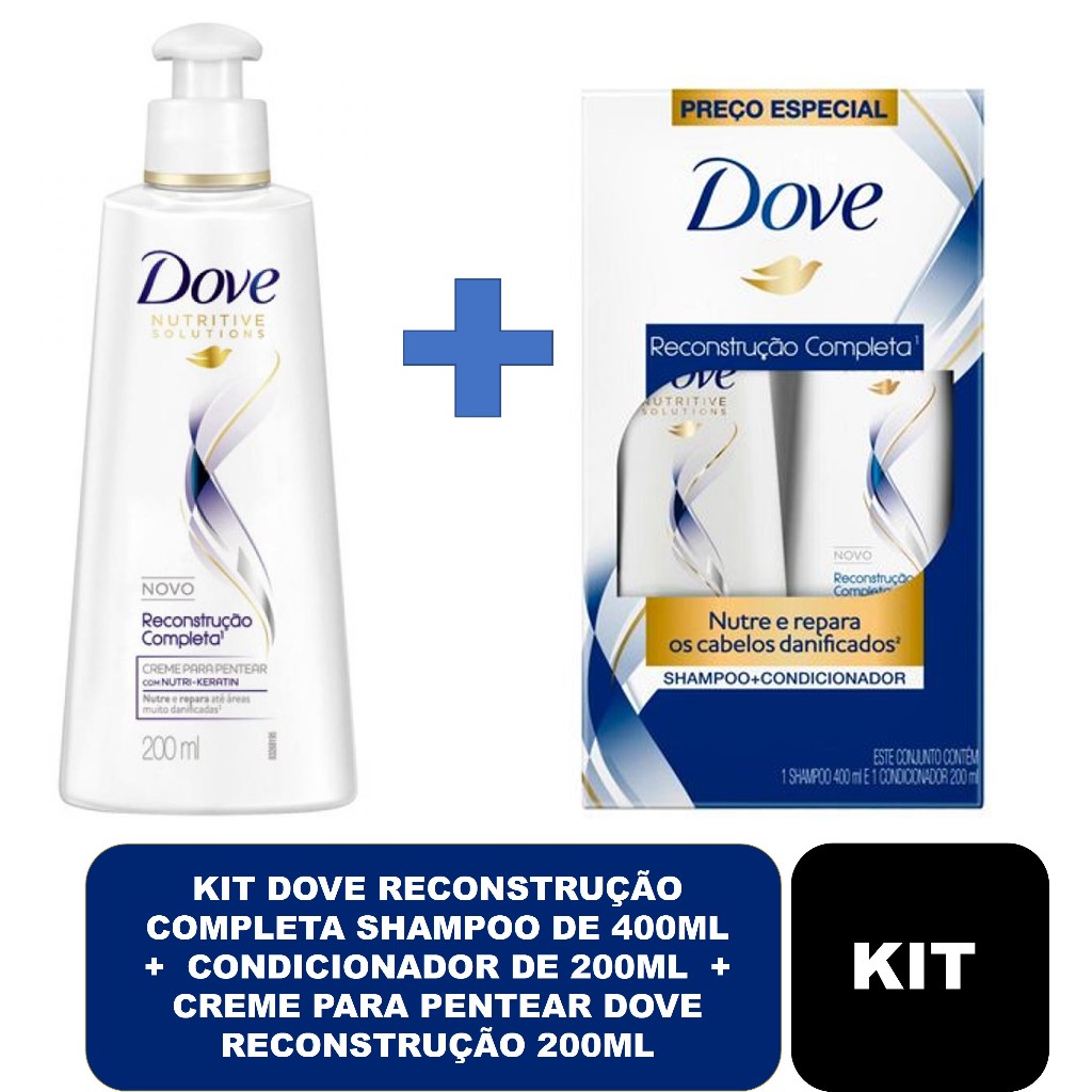 Kit Dove Reconstrução Completa Shampoo De 400ml + Condicionador De ...