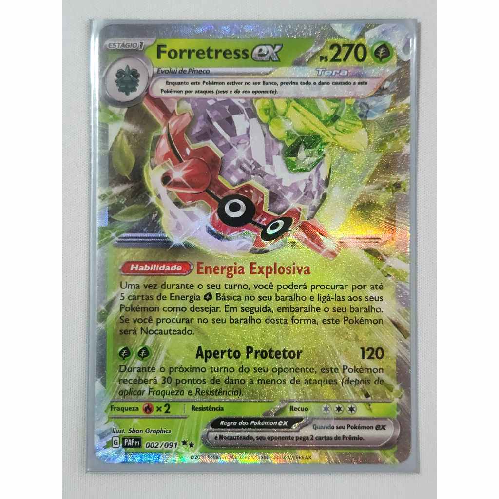 Carta Pokemon Forretress ex (002/091) PAF | Shopee Brasil