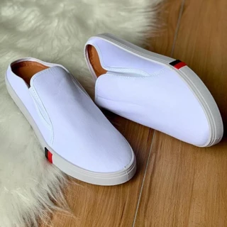 Slip-on Casual Mule Tênis Sapatênis Masculino Cano Baixo Elegante Confortável Prático