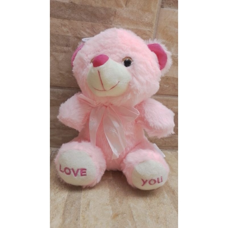 Pelúcia Urso rosa - Love U bordado | Shopee Brasil