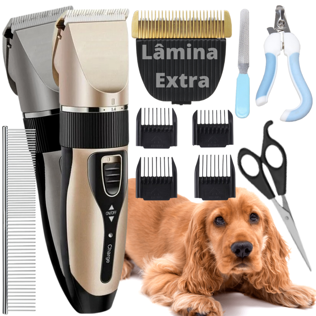 Kit Máquina De Tosa Pets Gato Cachorro Tosador Profissional Tosador de ...