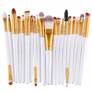 Kit Completo com 20 Pincéis de Maquiagem - Tudo Que Você Precisa para um Look Perfeito!