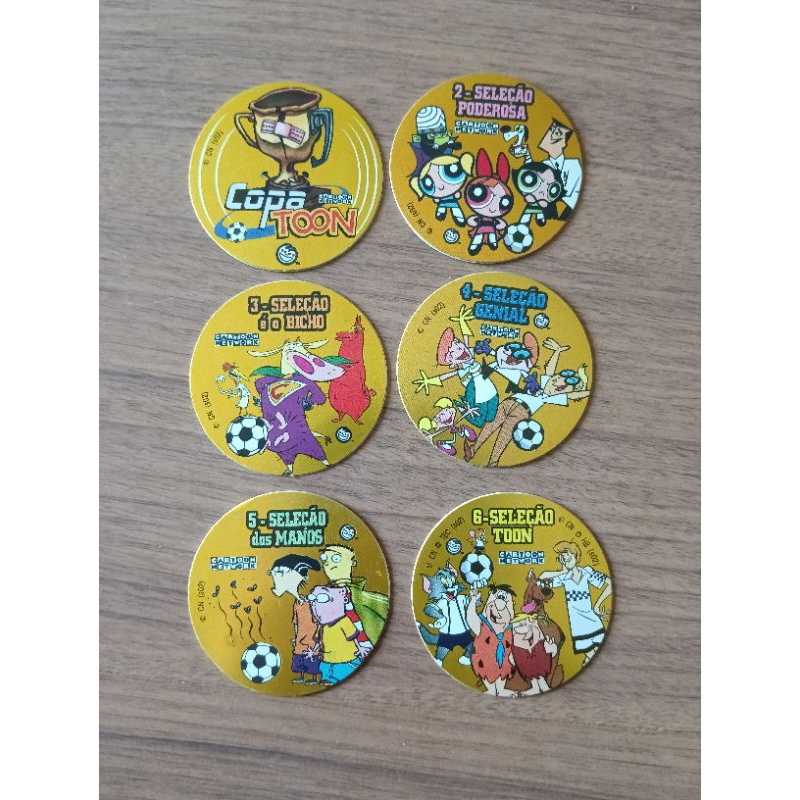 Tazos Copa Toon Ouro | Elma Chips 2002 Perfeito Estado