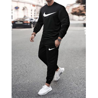 Conjunto Moletom gola careca Masculino Flanelado Tumblr