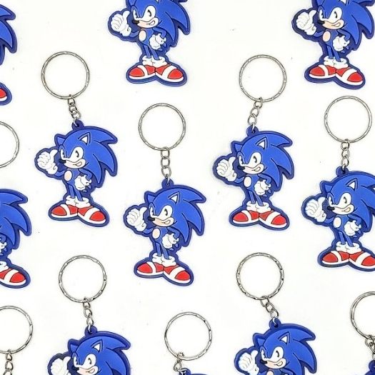 Chaveiro Sonic Lembrancinha 10un Festa Game Jogos Play Aniversário Tema Festa