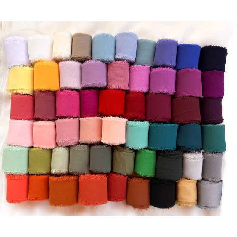Fita rustica chiffon de 1,5 metros por 5 centímetros artesanal desfiada para casamento convites e caixa de padrinho