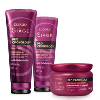 Combo Siàge Pro Cronology: Shampoo 250ml + Condicionador 200ml + Máscara de Hidratação 250g