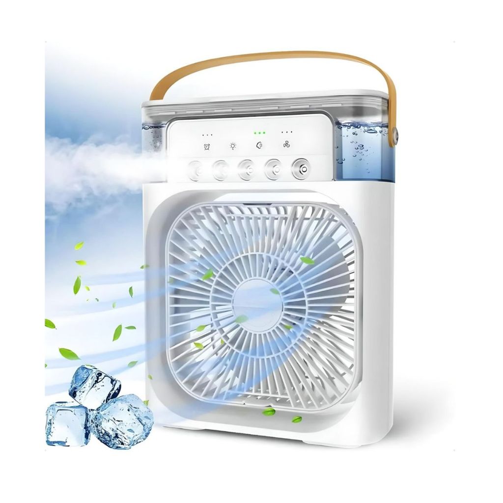 Refrigerador de Ar Ventilador Umidificador + Reservatório de água Led Tipo C USB