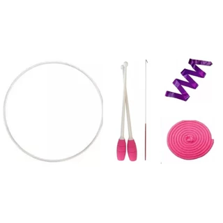KIT GINASTICA RITMICA INFANTIL(ARCO, BOLA, FITA, CORDA. ESTILETE E MAÇA CONECTAVEL)