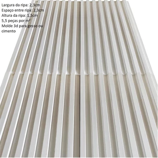 Forma 3d Ripado 50x40cm Abs 1,5mm Molde Para Gesso/cimento 3d RP