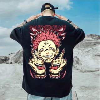 Camisa Anime Oversized Sukuna Funk Miniatura Camiseta Anime Premium