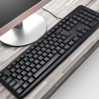 Teclado impermeável à prova d'água P/ Computador Preto Básico C/ Fio Usb