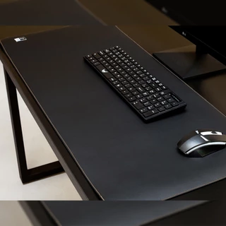 MousePad Desk Pad 90x40 Em Couro Sintético Forrado De EVA Todo Costurado Não Molha Envio Rápido
